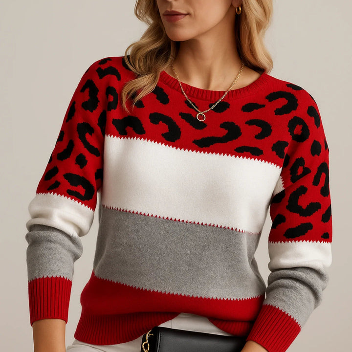 Jeniffer | Leopard Print Casual Sweater Mabel & Daisy