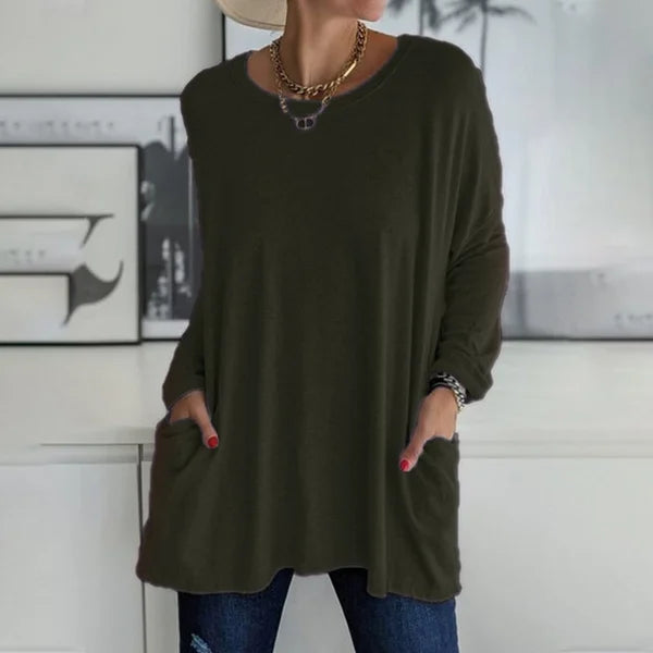 Serenya | Relaxed Long Sleeve Top Olivia & Kendall New York