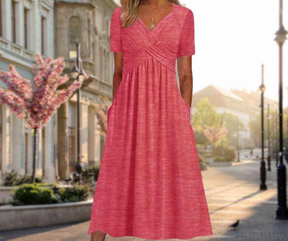 Leyla | Elegant Midi Dress with Figure-Flattering Shape Chelsea's Finest