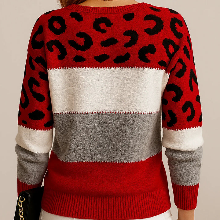Pascaline | Leopard Print Casual Sweater Mabel & Daisy