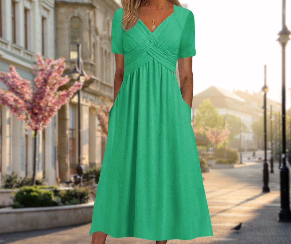 Leyla | Elegant Midi Dress with Figure-Flattering Shape Chelsea's Finest