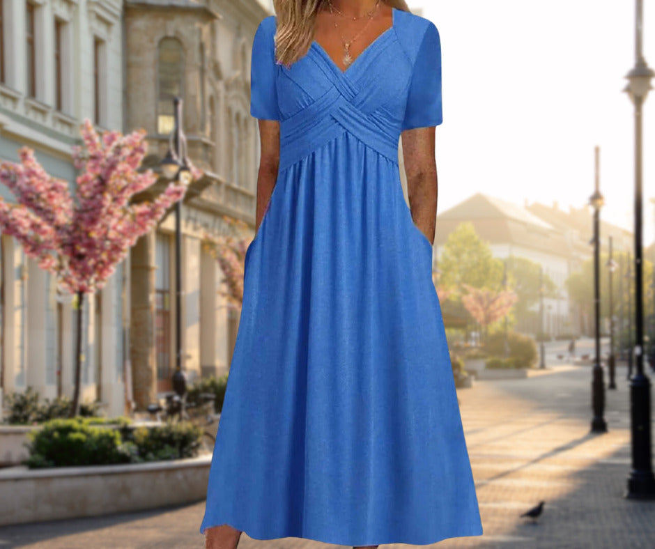 Leyla | Elegant Midi Dress with Figure-Flattering Shape Chelsea's Finest
