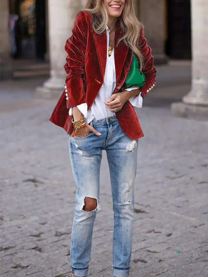 JULISSA | ELEGANT VELVET BLAZER David Toronto