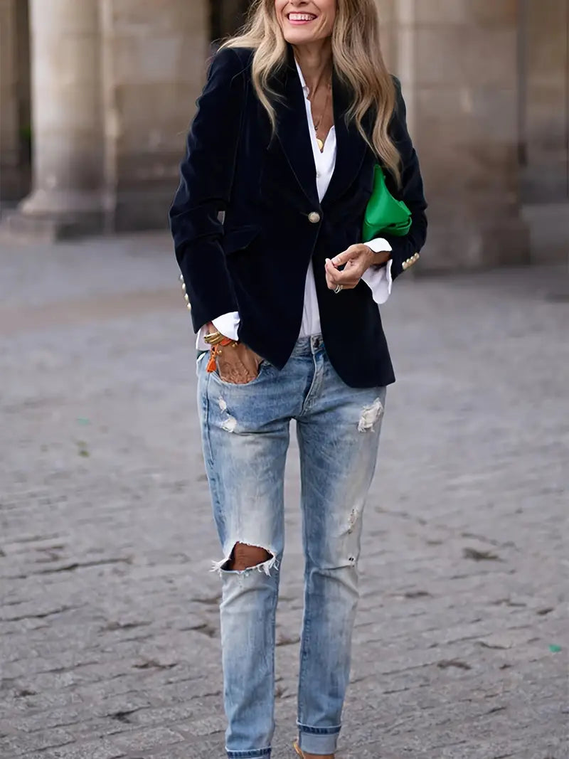 JULISSA | ELEGANT VELVET BLAZER David Toronto