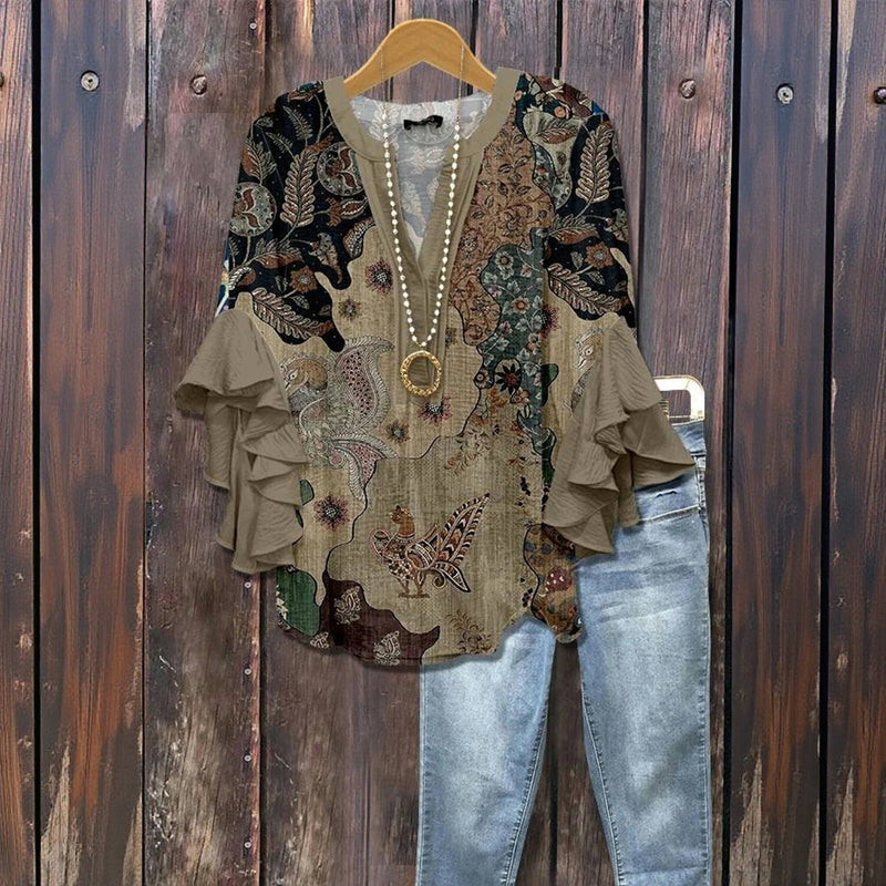 Naomi™ - CASUAL VINTAGE BLOUSE WITH ELEGANT DESIGN Nora & Max Vancouver