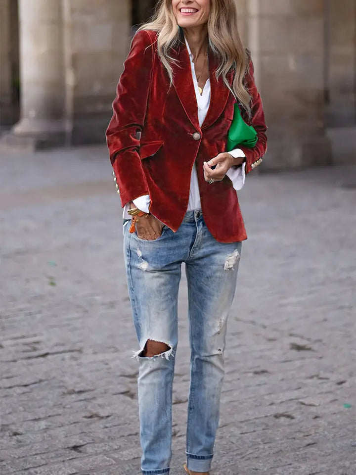 JULISSA | ELEGANT VELVET BLAZER David Toronto