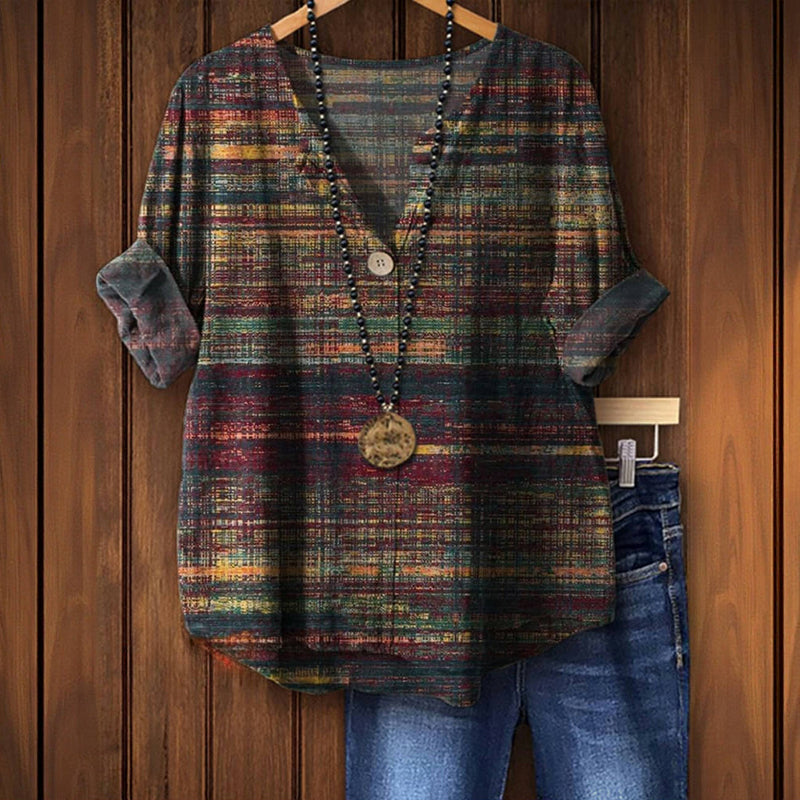 Élodie™ - VINTAGE INSPIRED BLOUSE WITH COLORFUL ACCENTS Nora & Max Vancouver