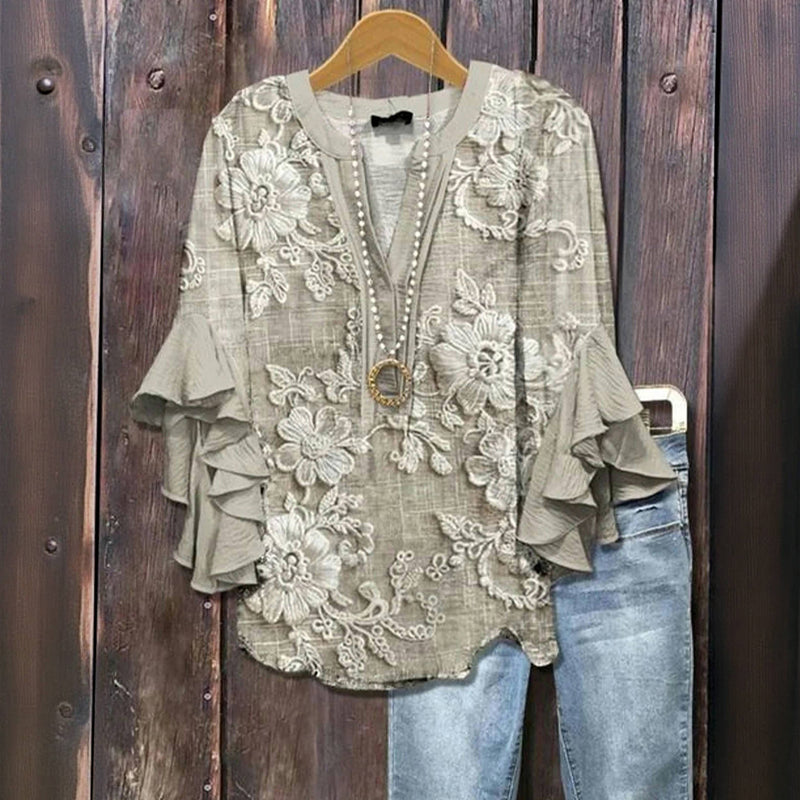 Viola™ - VINTAGE FLORAL PRINT BLOUSE Nora & Max Vancouver