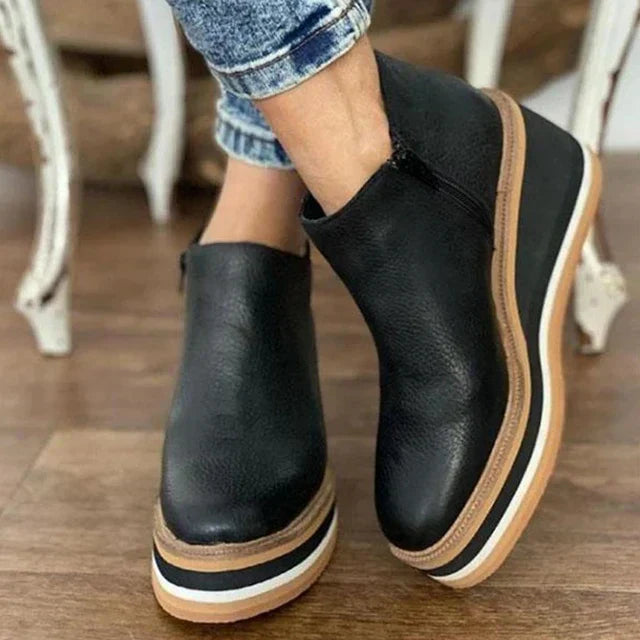MapleStep™ | Elegant Waterproof Wedge Boots Mason & Rose