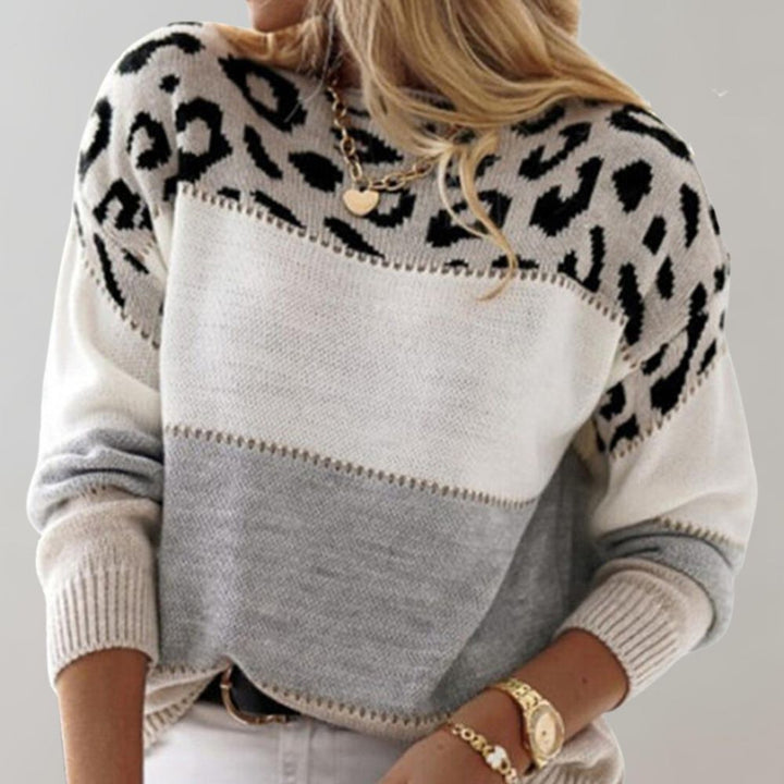 Pascaline | Leopard Print Casual Sweater Mabel & Daisy