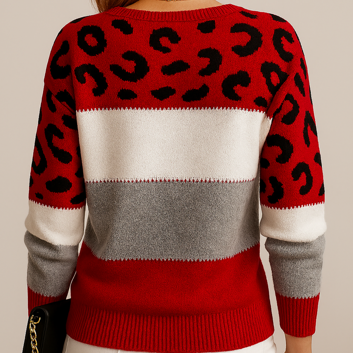 Pascaline | Leopard Print Casual Sweater Mabel & Daisy