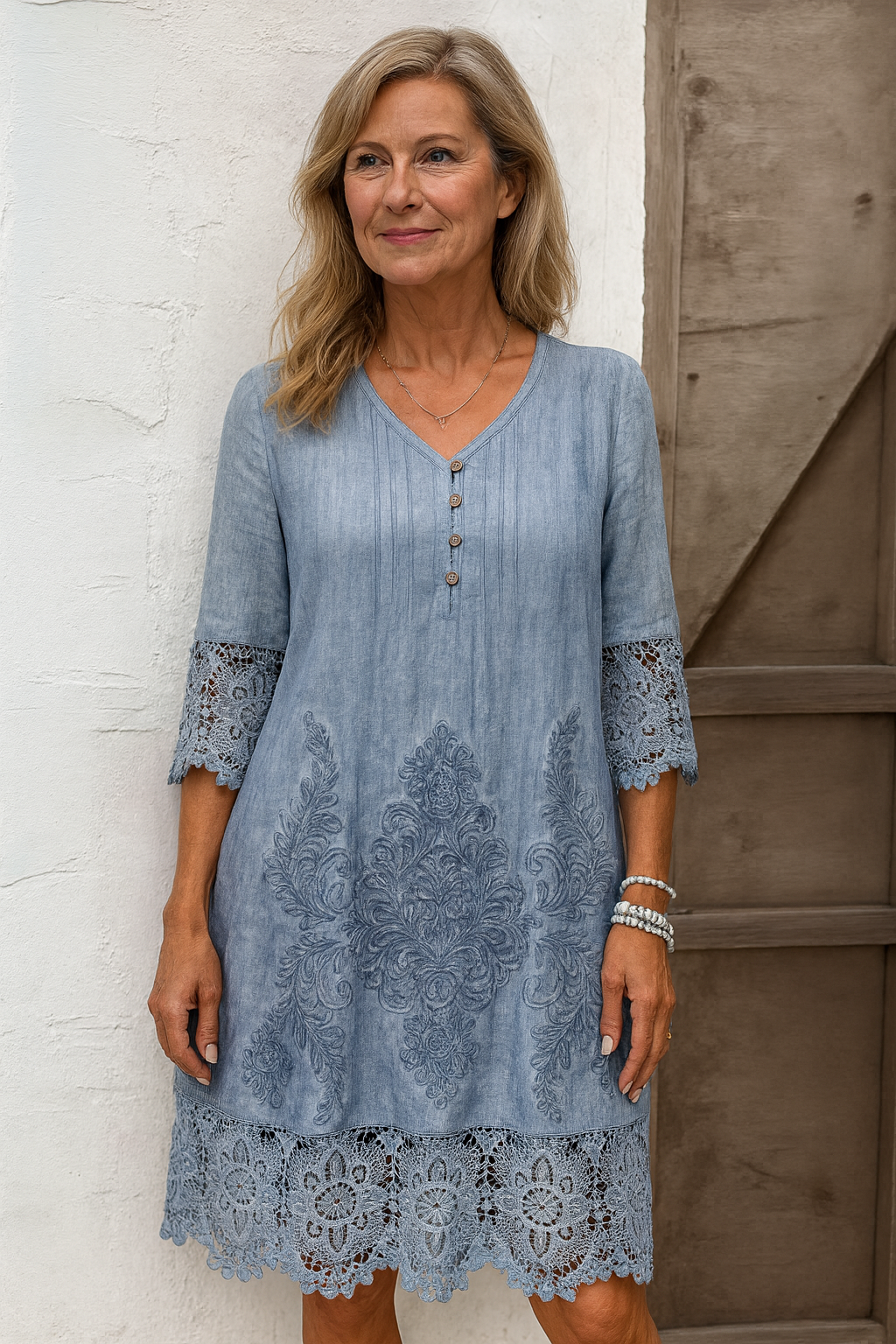 Alvinea™ | Lace-Trim A-Line Dress Clara & Grey Hudson Valley