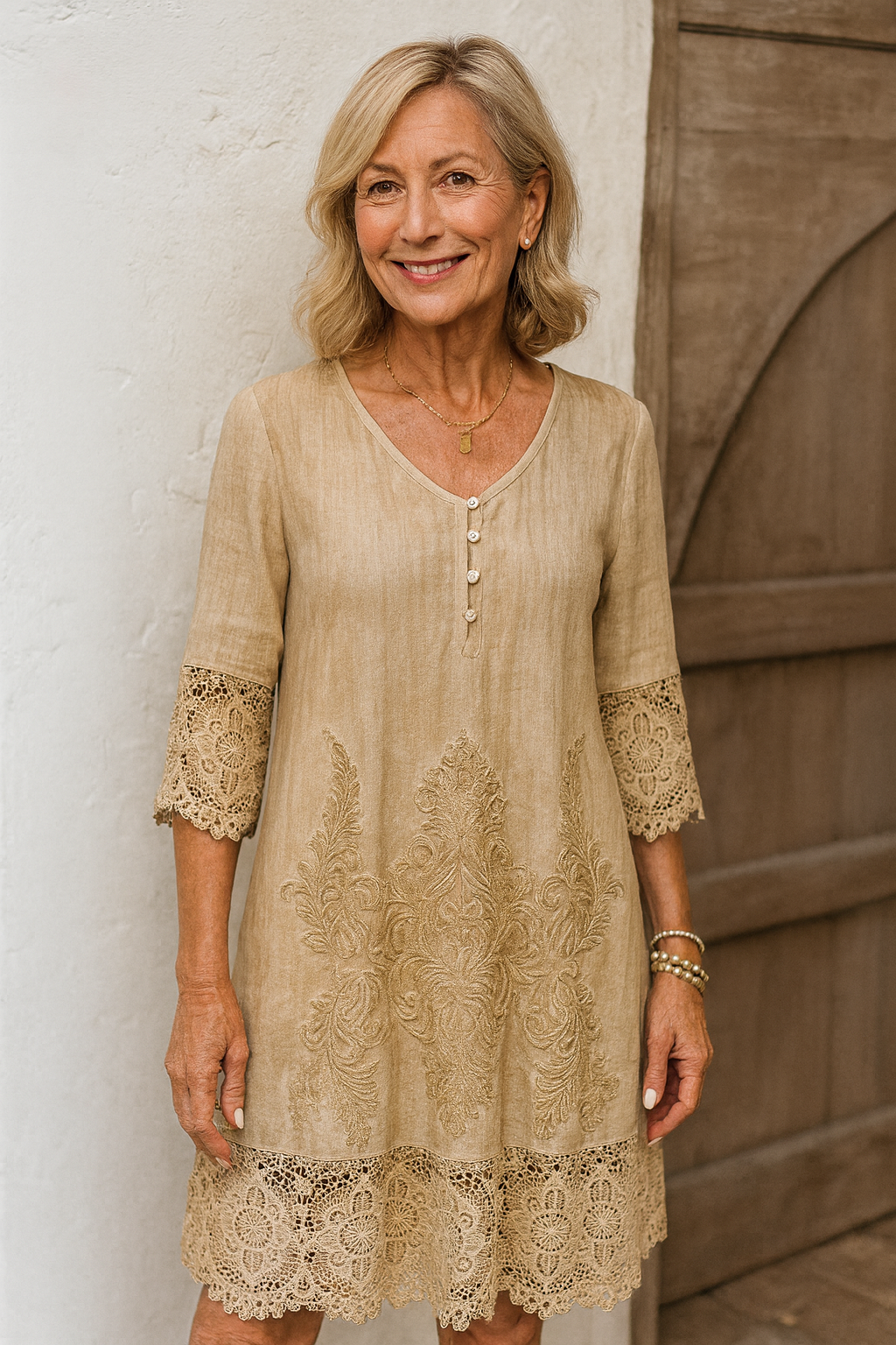 Alvinea™ | Lace-Trim A-Line Dress Clara & Grey Hudson Valley