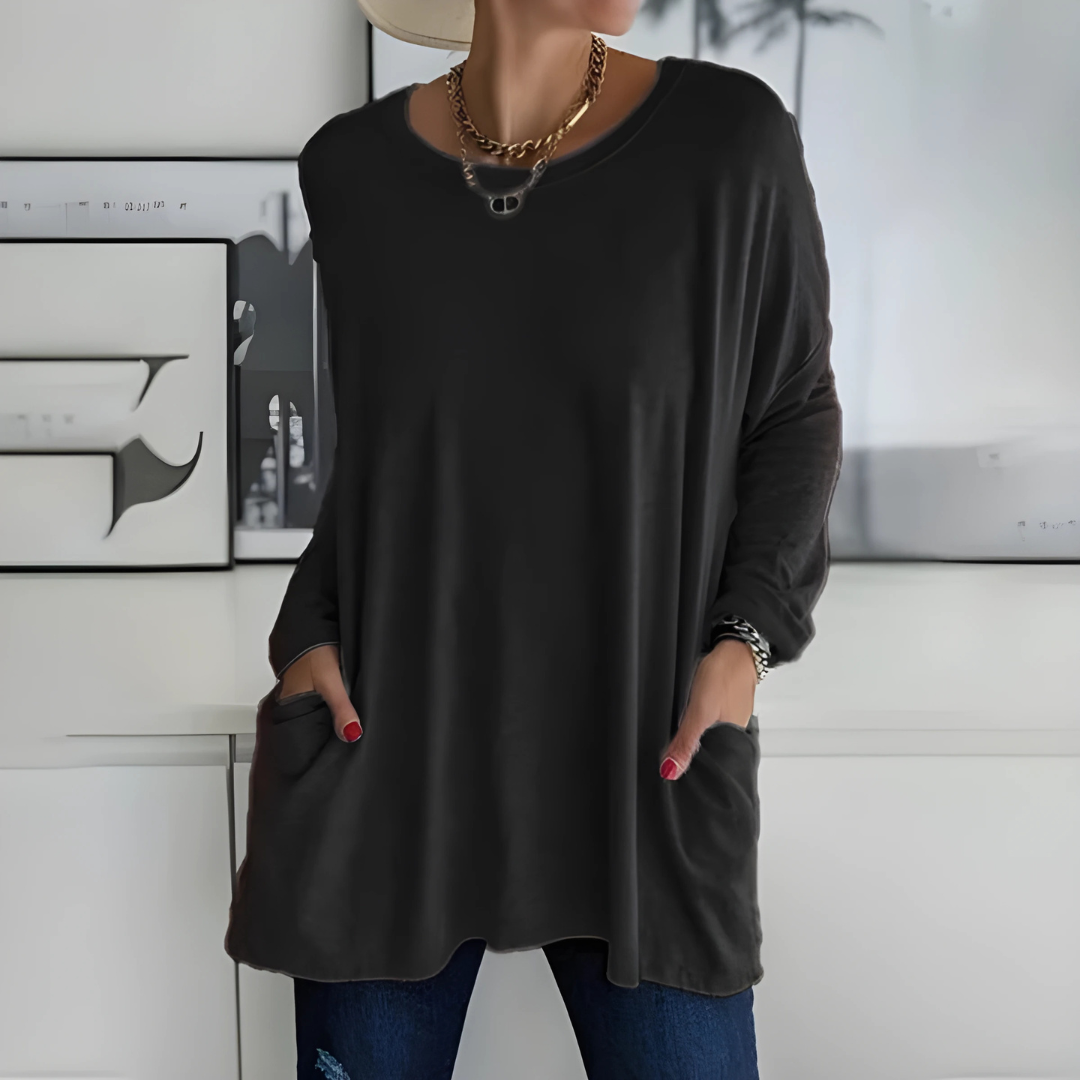 Aelira | Relaxed Long Sleeve Top Olivia & Kendall New York