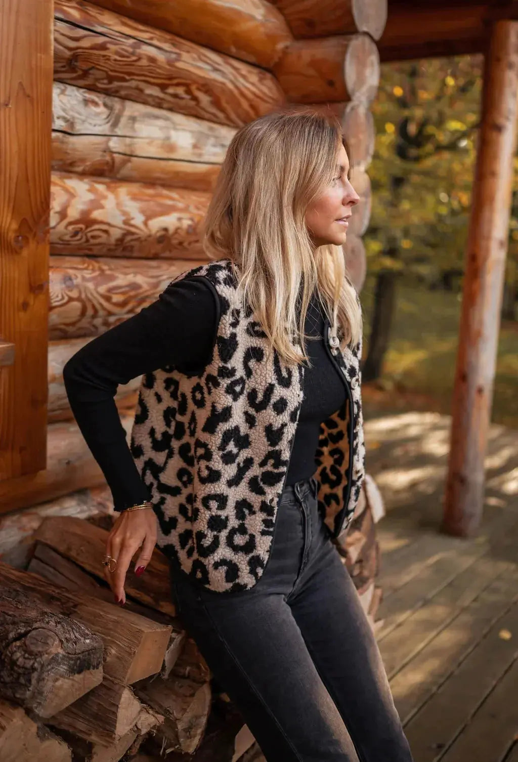 LÉONIE™ | Leopard Knit Vest femmedunord.com