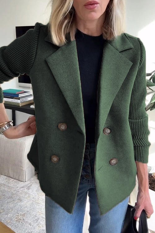 gabby - Elegant Knit-Sleeve Blazer Ruby & Cole
