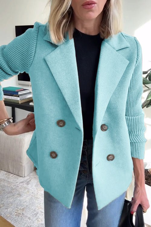 gabby - Elegant Knit-Sleeve Blazer Ruby & Cole