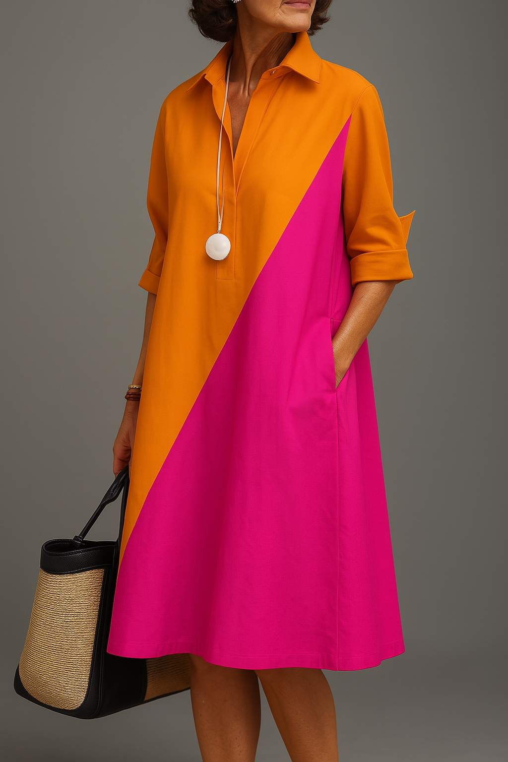 Helene - Elegant Midi Dress for Effortless Sophistication Chloe & Rose Vegas
