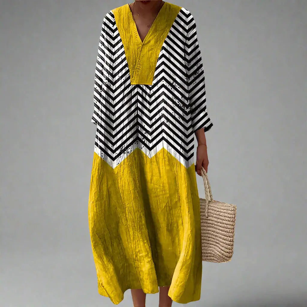 Clara | Elegant geometric dress femmedunord.com