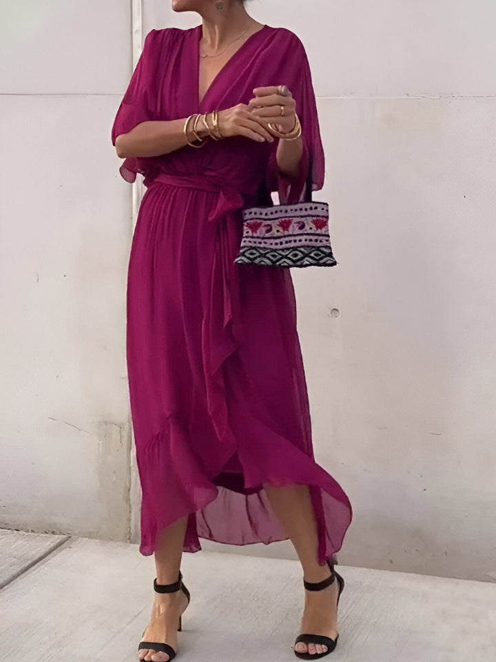 Elise | Grace Tie-Waist Midi Dress Clara & Grey Hudson Valley