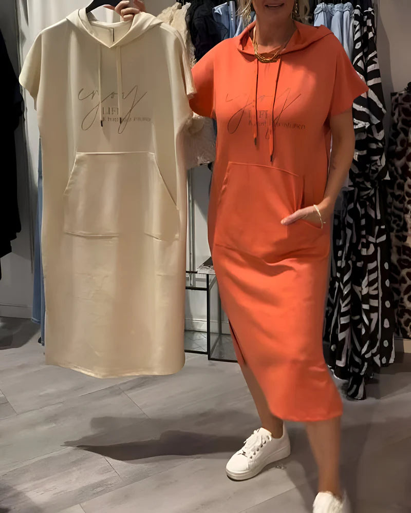 NOVA HOOD™ | Relaxed Hoodie Dress With Feminine Edge femmedunord.com