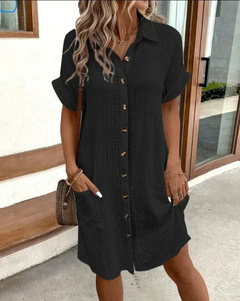 Helena™ | Women’s Cotton Shirt Dress femmedunord.com