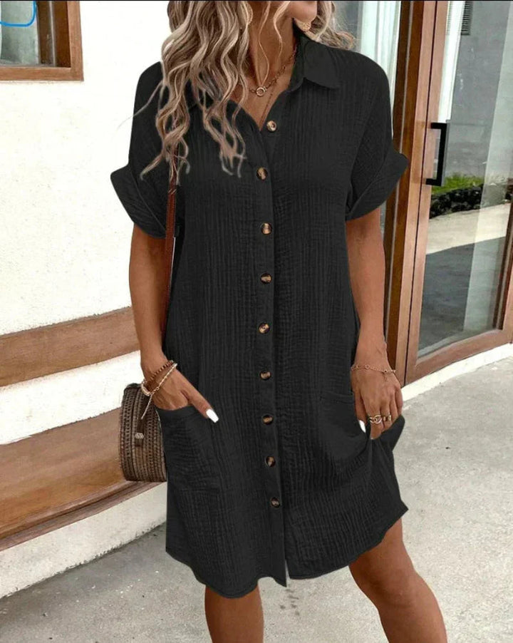 Helena™ | Women’s Cotton Shirt Dress femmedunord.com