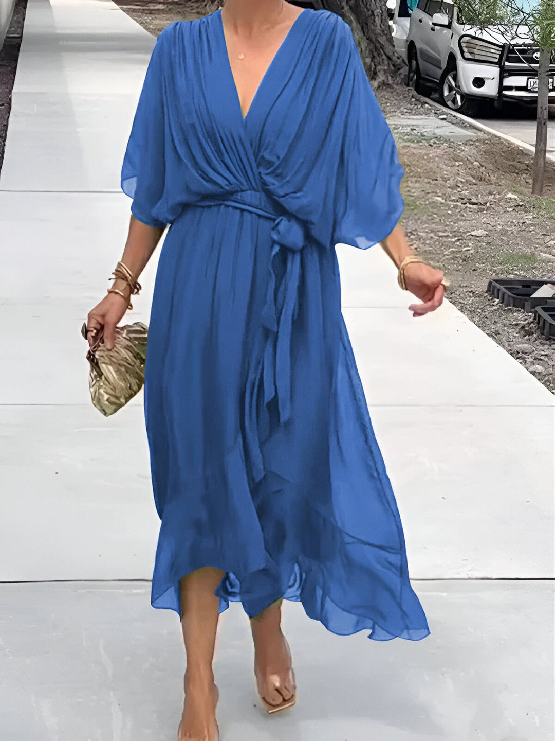 Elise | Grace Tie-Waist Midi Dress Clara & Grey Hudson Valley