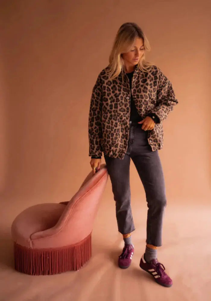 WILD VISION™  | Leopard Bomber Jacket femmedunord.com
