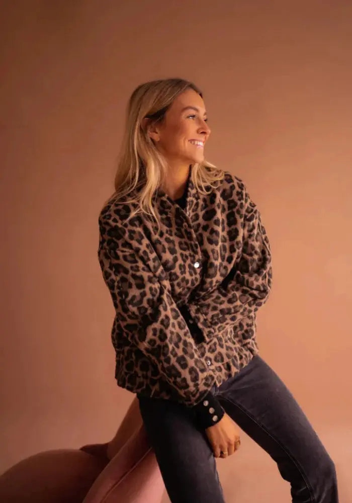 WILD VISION™  | Leopard Bomber Jacket femmedunord.com