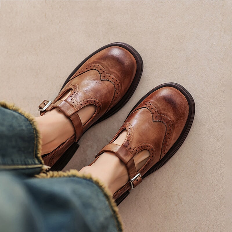 Elva™ | Eleganta Mary Janes i Läder Elva Stockholm