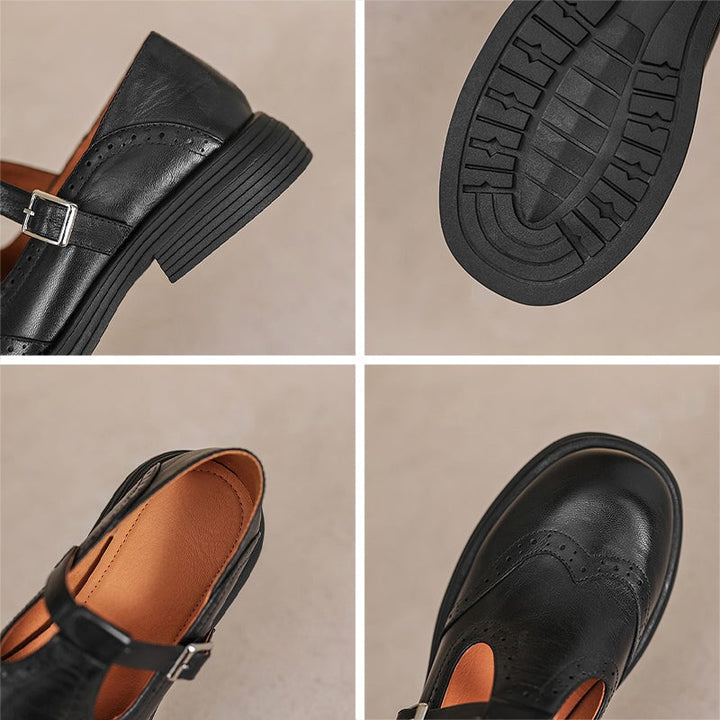 Elva™ | Eleganta Mary Janes i Läder Elva Stockholm