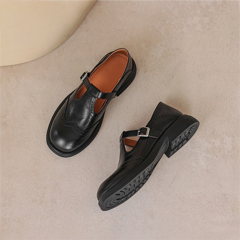 Elva™ | Eleganta Mary Janes i Läder Elva Stockholm