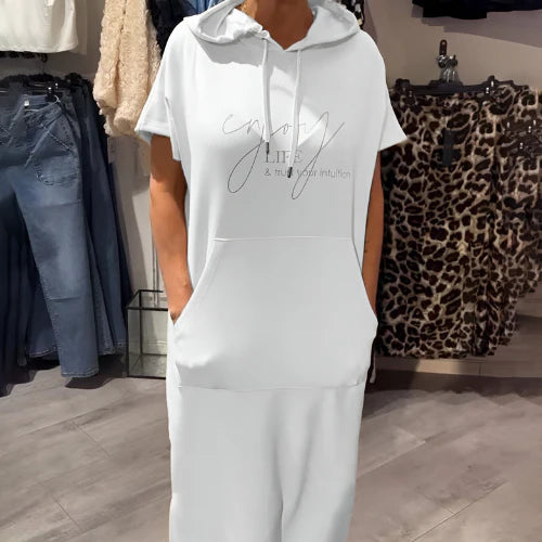 NOVA HOOD™ | Relaxed Hoodie Dress With Feminine Edge femmedunord.com