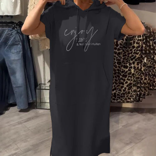 NOVA HOOD™ | Relaxed Hoodie Dress With Feminine Edge femmedunord.com
