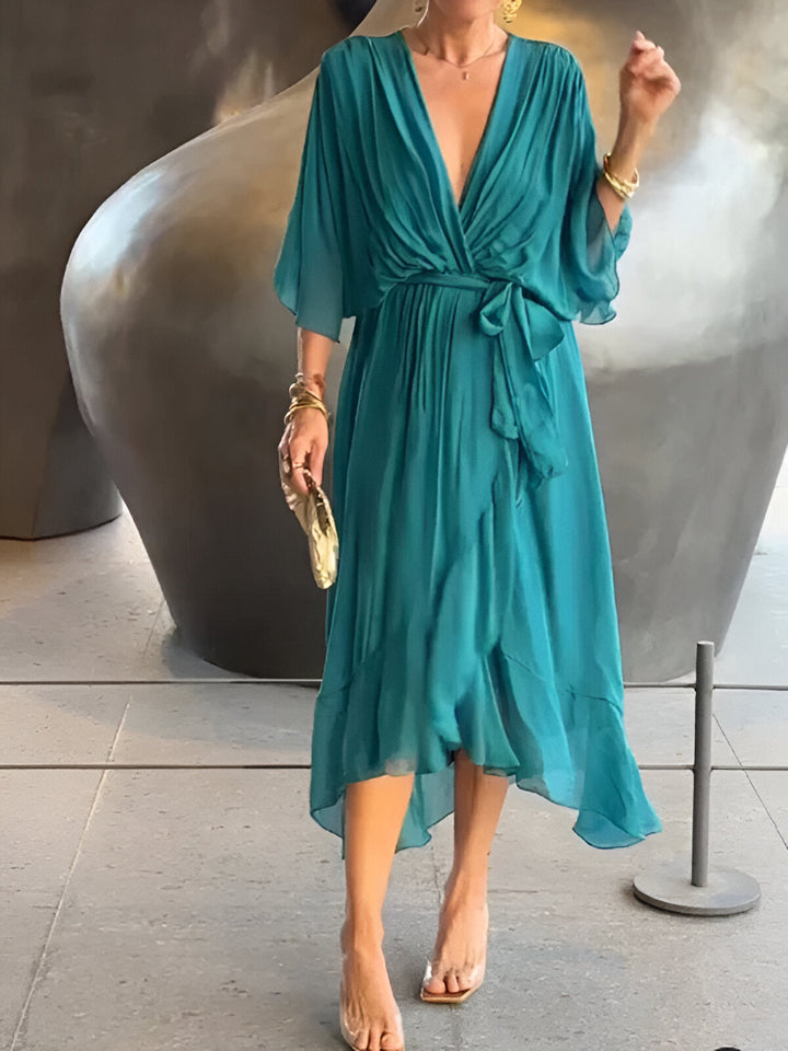 Elise | Grace Tie-Waist Midi Dress Clara & Grey Hudson Valley