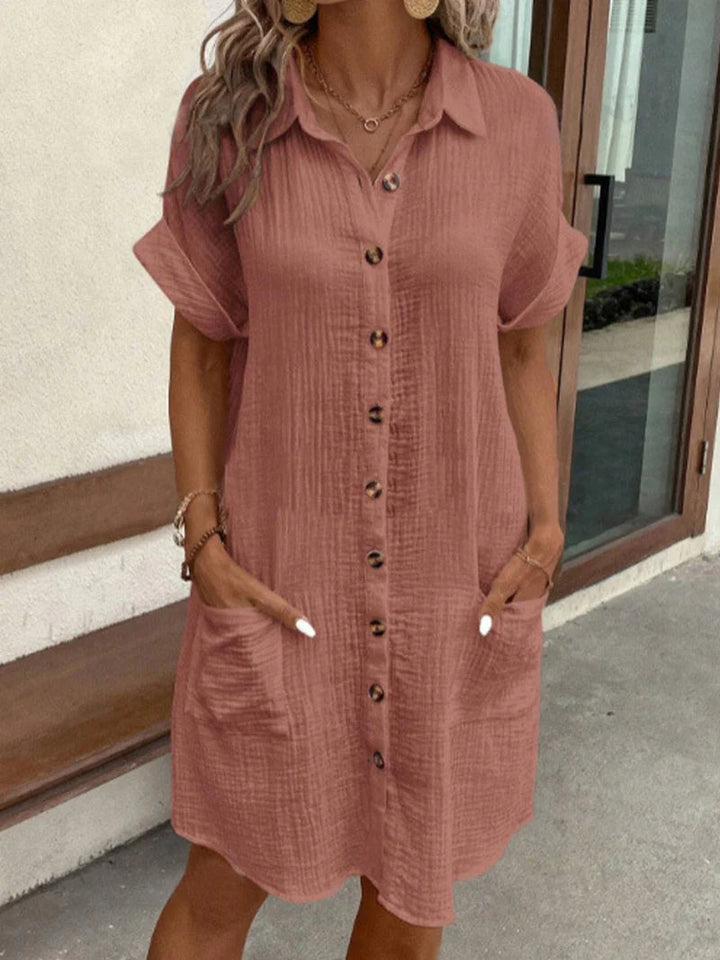 Helena™ | Women’s Cotton Shirt Dress femmedunord.com