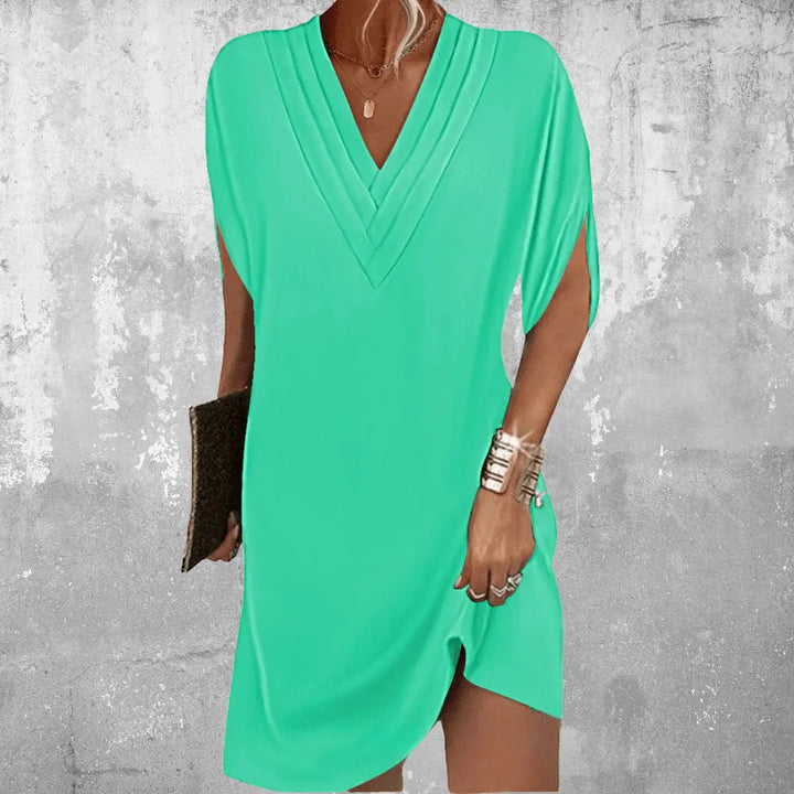 Sienna Satin | V-Neck Dress femmedunord.com