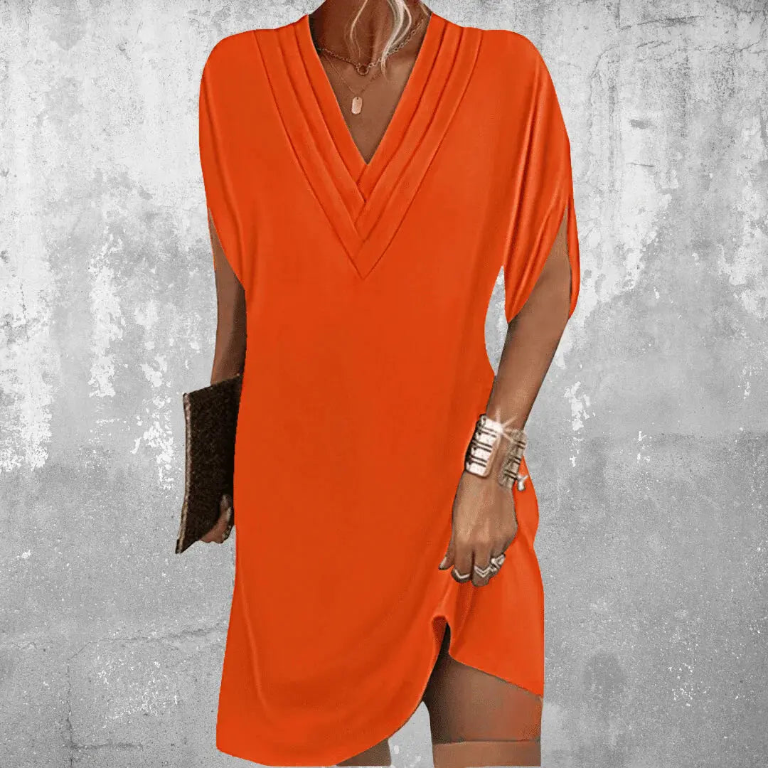 Sienna Satin | V-Neck Dress femmedunord.com