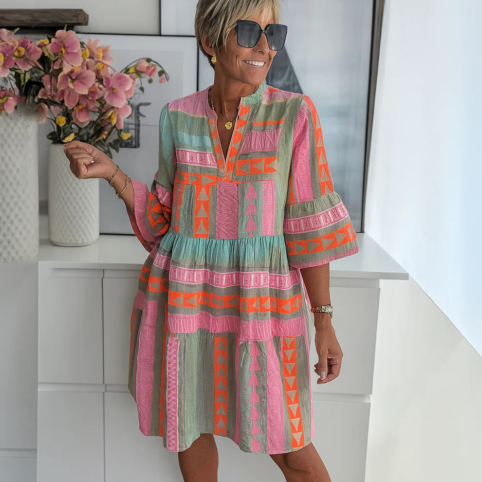 SÉNA™ | Embroidered Boho Summer Dress femmedunord.com