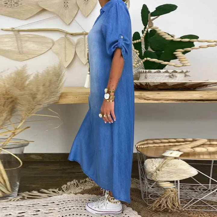 Aria Jean™ | denim midi dress femmedunord.com