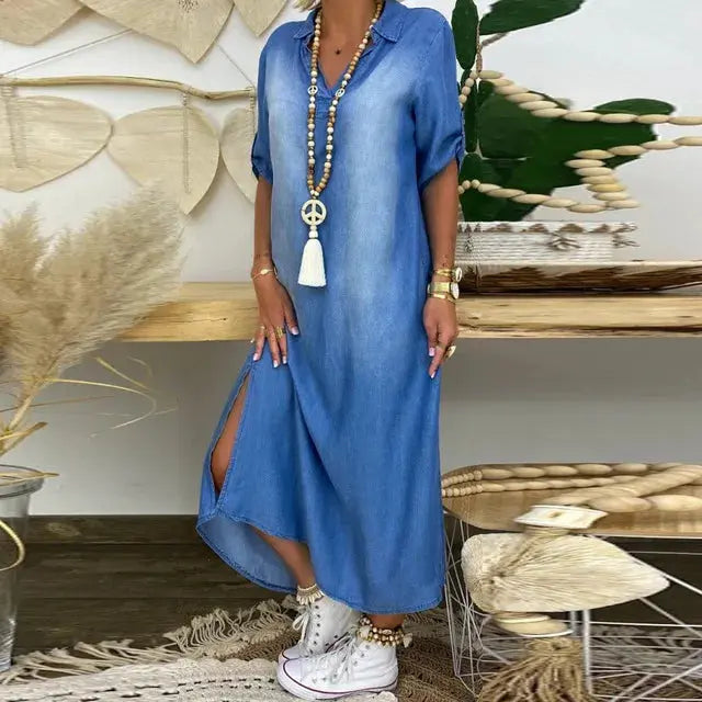 Aria Jean™ | denim midi dress femmedunord.com